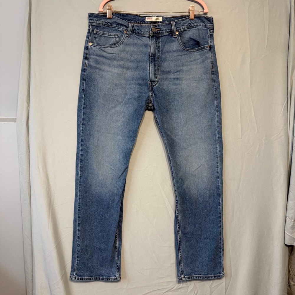 Levis Mens 505 Traditional Regular Fit Jeans Size 38 Blue Denim Casual Everyday